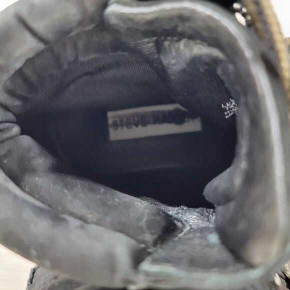 Steve Madden Gentra Lace-up Combat Boot, Black Leather, Womens Size 8.5 M - Picture 11 of 15